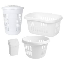 Laundry Basket Hamper 8L Swing Top Bin Utility Room Kitchen Storage Essentials