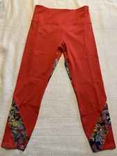 Soulgani Womens Medium Petite Red Heart All Ohio Twin Soul Leggings athleisure