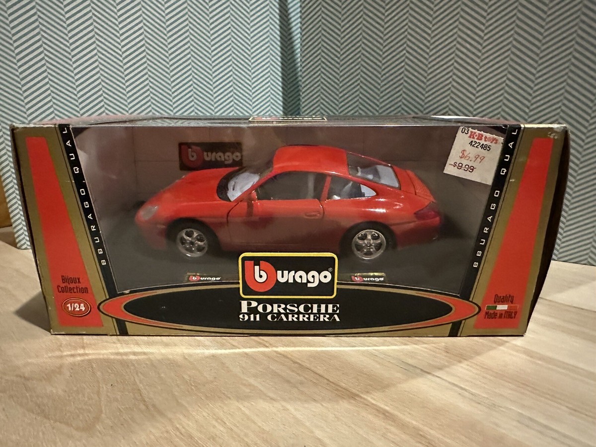 Burago 1:24 Die Cast Porsche 911 Carrera Cod 1555 Metal Car Made