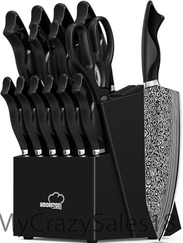 Knife Set, 15 Pieces Kitchen Knife Set, A66K15193P-image