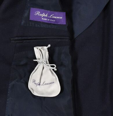 Ralph Lauren Purple Label Navy Wool Kent Hayden Blazer Jacket 46 R