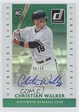 2015 Panini Donruss Signature Series Green 5/25 Christian Walker #1 Auto b9e