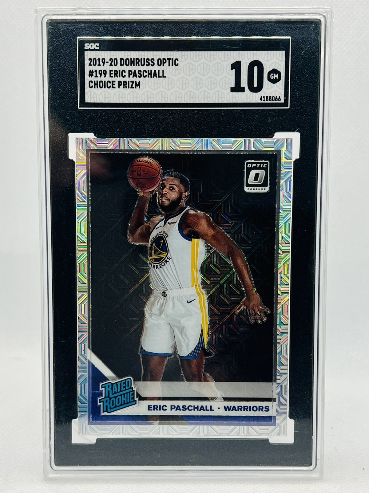 2019-20 Panini Donruss Optic Rated Rookie Eric Paschall Choice Prizm SGC 10 Gem