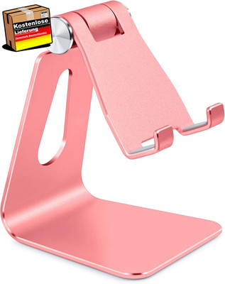 Verstellbarer Smartphone-Ständer Aluminium Roségold für Tisch und Desktop
