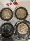 1958, 1961, 1964, 1970 S Proof Silver Half Dollars! 4 Coins! 1958 Looks CAMEO