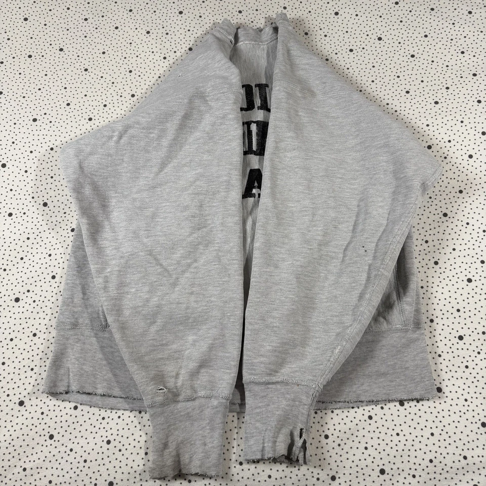 Moletom Vintage 1980 Champion Masculino L Cinza St Olaf Tecido Reverso Warm Up - Imagem 3 de 4