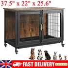 Dog Crate Kennel Cage for Small Medium Large Dogs Indoor Bed End Table w/ Wheels