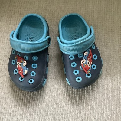 crocs infant boys slip on shoes With Jibit Navy/aqua 24 Mo