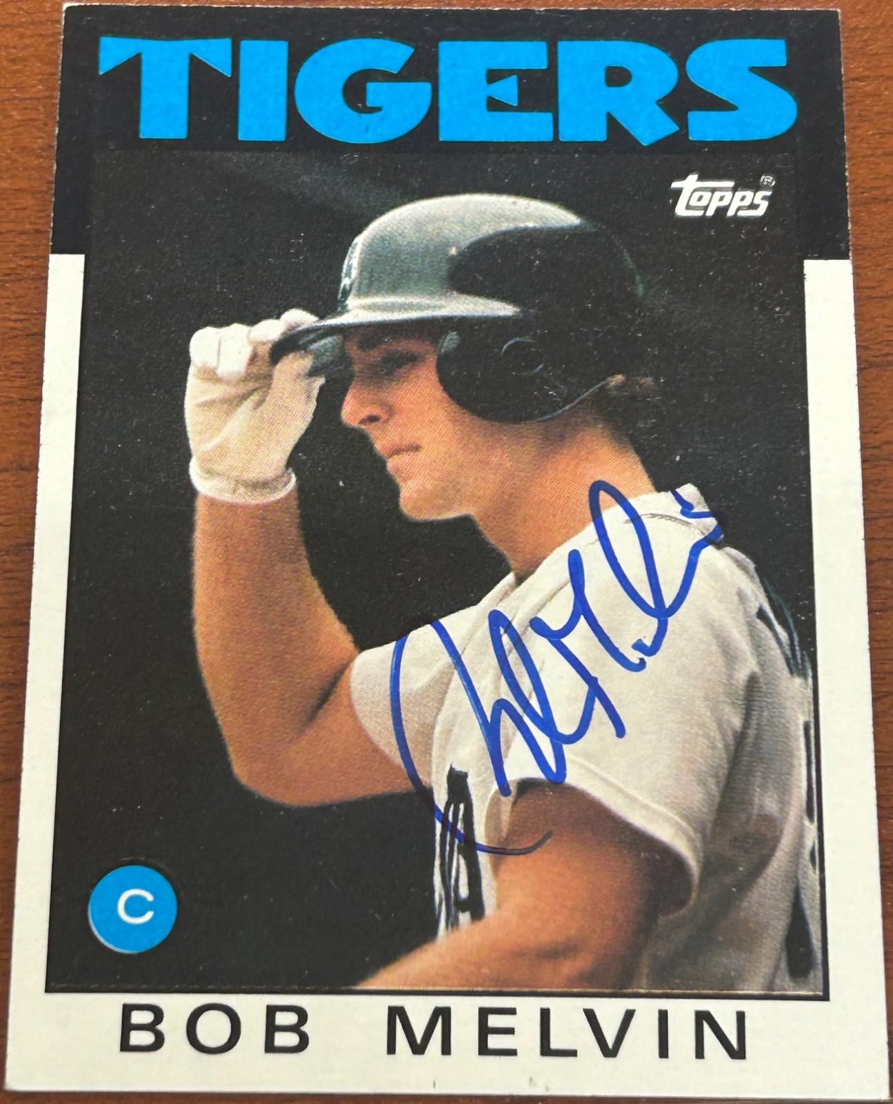 1986 Topps BOB MELVIN #479 🔥 Tigers 🧨 STUNNING Autograph ⚾️ Auto 🔥 Vintage