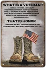 What Is A Veteran Vintage Army Veteran Tin Metal Signs Home Décor 8x12