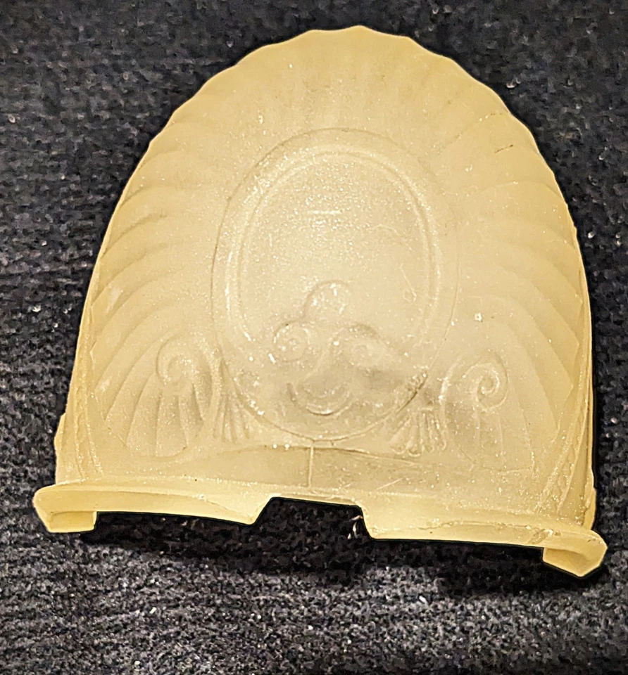 ANTIQUE ART DECO CHANDELIER WALL SCONCE GLASS SLIP SHADE - Image 4 of 4