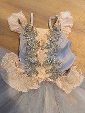 Weissman Girls Sleeveless Dance Dress Tutu Sequin Floral Blue Pink Size IC