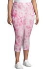 Terra & Sky Plus Size Soft  Pink Tie Dyed Capris  Leggings 3X (24W-26W) NWT — photo 2