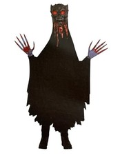 Scary Halloween Costume Illusion Ghoul Lighted Eyes Child Size Large 12-14
