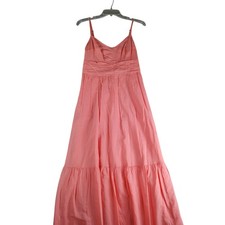Universal Thread Dress Womens Small Pink Maxi Cotton Blend Summer Tiered NWT