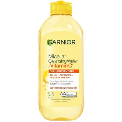 Garnier Micellar Water with Vitamin C, Facial Cleanser & Makeup Remover, Brighte