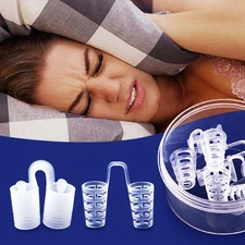 4-Pack Anti Snore Nose Clip Stop Snoring Device Sleep Aids Cones Ease Breathing