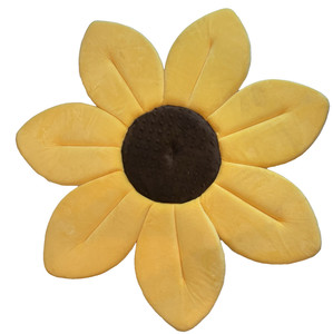 Original Blooming Bath Baby Bathing Mat Pad Flower, yellow Sunflower, 31 x 31 in