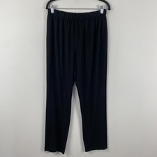 Bryn Walker Pull On Straight Leg Pants Size Large Minimalist Black Modal Blend