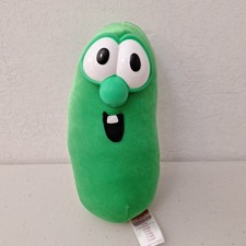 Vintage 1999 Veggie Tales Larry The Cucumber Plush Fisher Price Stuffed Animal