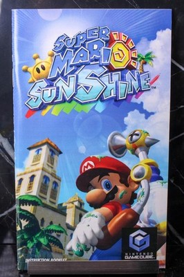 NO GAME- Super MARIO SUNSHINE INSERT Authentic MANUAL ONLY! Nintendo GAMECUBE