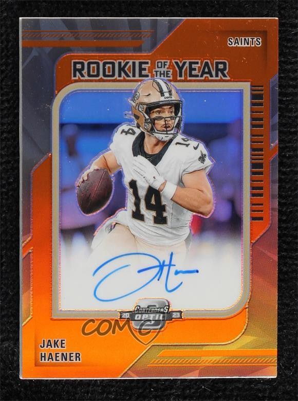 Jake Haener Panini Contenders Optic Rookie of the Year Contenders Autographs #ROYJHAE Orange