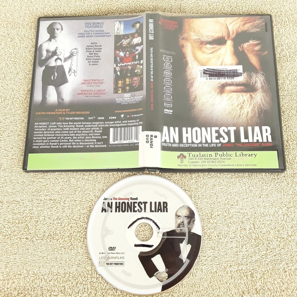 An Honest Liar, DVD 2014, EX Library, Life & Biography James The Amazing Randi Foto 2 de 4