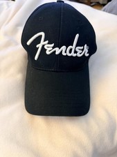 Fender Hat Adjustable EXCELLENT Black with White Wording
