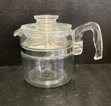 Vintage PYREX Flameware Glass Percolator 4 Cup Coffee Pot 7754-B