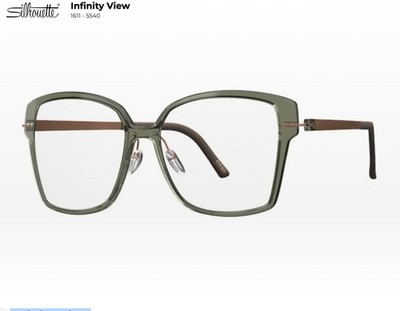 Silhouette Infinity View Pine Green SPX-1611 75 5540 Eyeglasses (frame only)