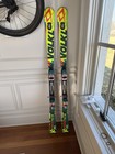 Völkl Racetiger SL 165 Downhill Skis 165cm Yellow Green Orange Black w/ Bindings