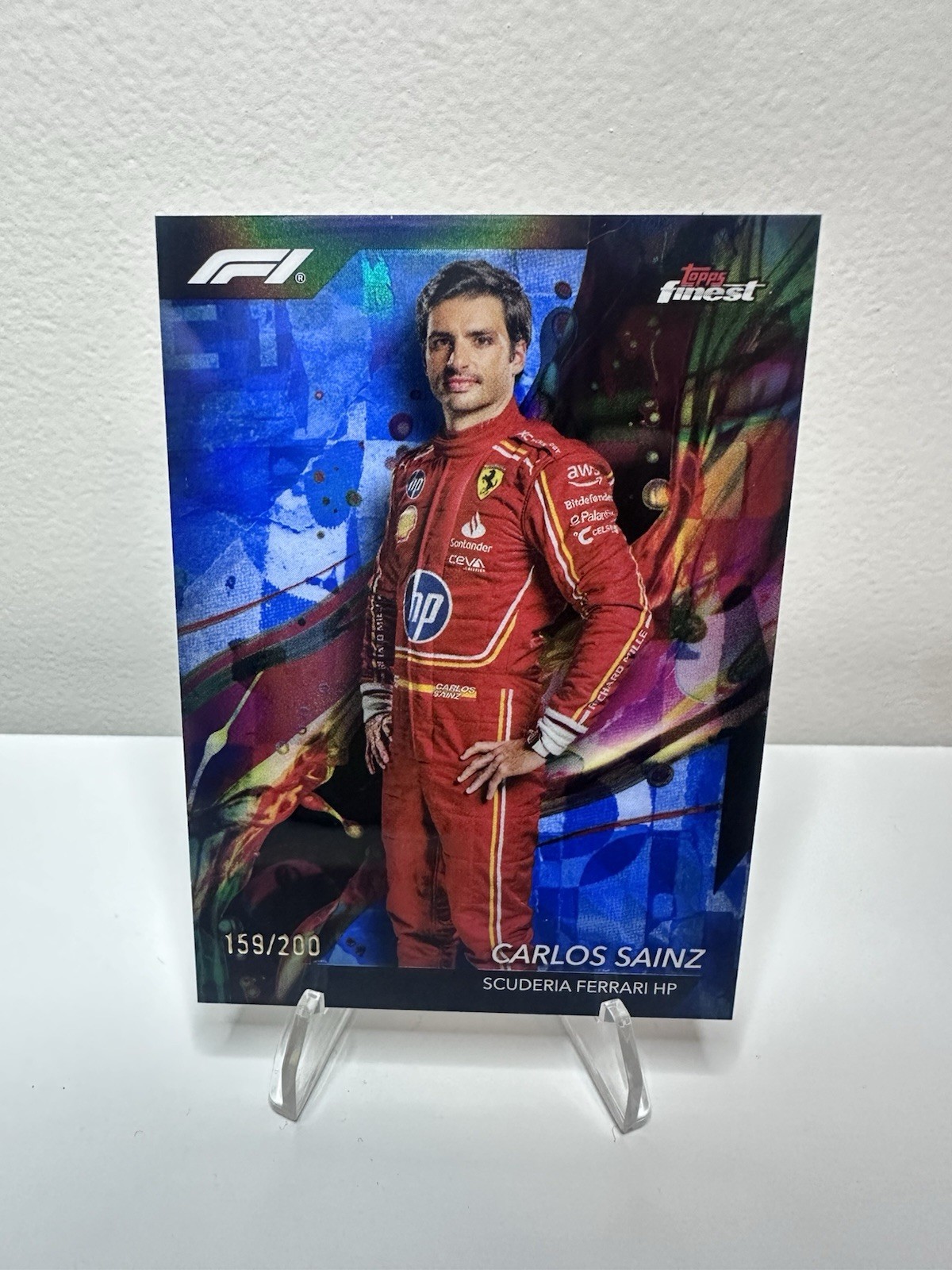 2024 Topps Finest Formula 1 F1 Carlos Sainz Common Blue /200 #4