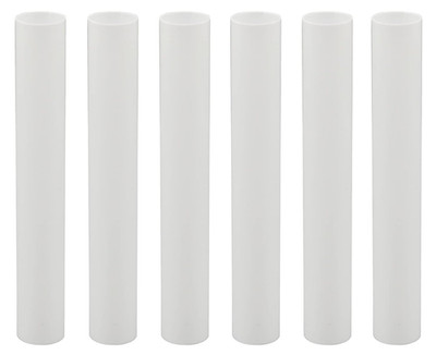 6 Inch White Plastic Candle Covers Sleeves for Chandelier Socket | Set of 6