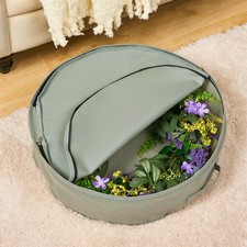 OHS Plain Wreath Storage Bag Xmas Decoration Holder Organiser