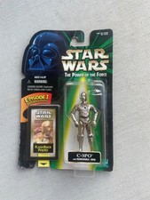 Star Wars C-3PO Figure Power of the Force 1998 Flashback Card Sealed