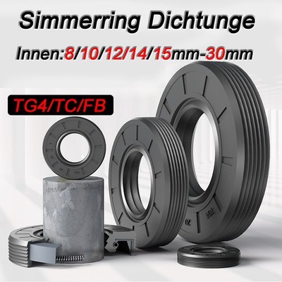 Wellendichtring Simmerring Dichtunge  TC/FB NBR ID 8/10/12/14/15/16/18mm - 38mm