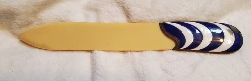  Letter Opener Enameled Handle 'As Is'