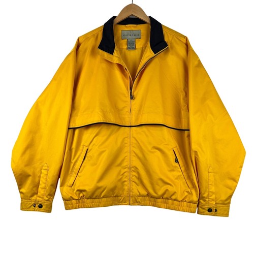 Vintage Cutter & Buck Windbreaker Mens Large L Jacket Y2K Yellow Full Zip - Picture 1 of 7