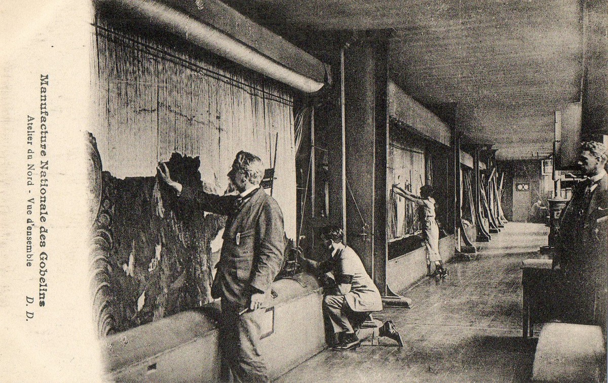 TAPISSERIE DES GOBELINS Authentique et numérotée JP PARIS environ 1m x 1,4m EUR 110,00 - FR