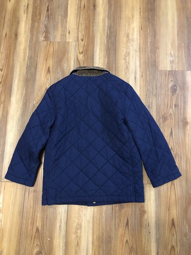 Vintage Polo Ralph Lauren Boys Quilted Jacket Size 7 Corduroy Collar Trip Blue - Picture 7 of 21