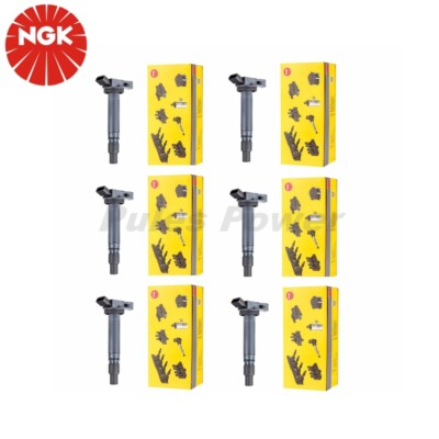 6Pcs 9091902256 OEM NGK Ignition Coil For TOYOTA 4RUNNER CAMRY FJ CRUISER RAV4