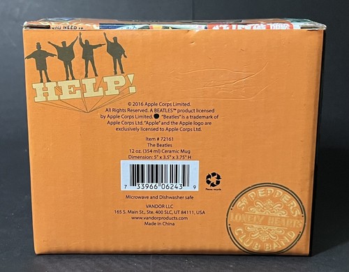 New 2016 The Beatles Apple Corp Vandor Album Collage Ceramic 12oz Coffee Mug - Picture 13 of 13