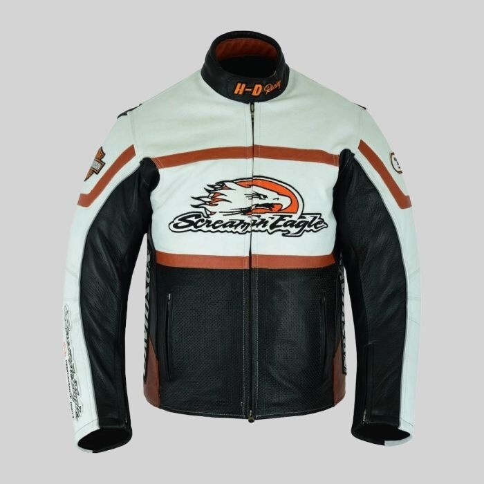 ジャケット・アウター Harley-Davidson Eagle Leather Jacket Men's Harley Burning Eagle Leather Jacket | Black Biker