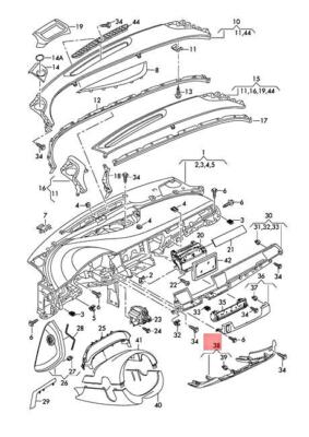 AUDI A8 S8 QUATTRO INSTRUMENT PANEL TRIM PLANE TREE GREY 4H1857927BDG6
