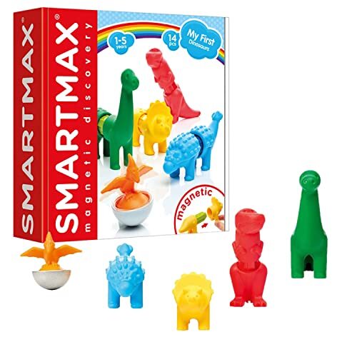 SMARTMAX - My First Dinosaurs, Magnetic Discovery Play Set, 14 Pieces, (e6b)