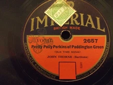 John Thorne - The Crocodile / Pretty Polly Perkins Of Paddington Green - 78 rpm