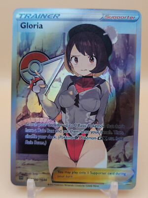   GLORIA Trainer Pokemon Anime Waifu Card Girl Foil Doujin Holo ACG 