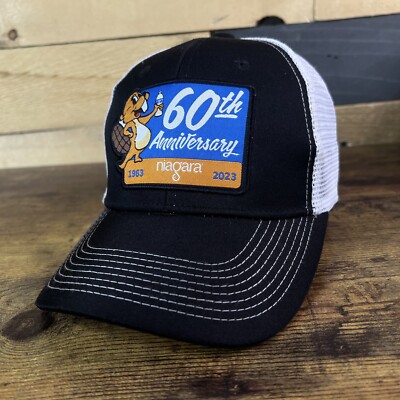 Niagara Water Beaver Patch Adjustable Snap Back Hat Baseball Cap Trucker Mesh