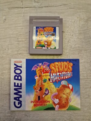 Spuds Adventure Nintendo Game Boy + Manual Atlus authentic mint condition