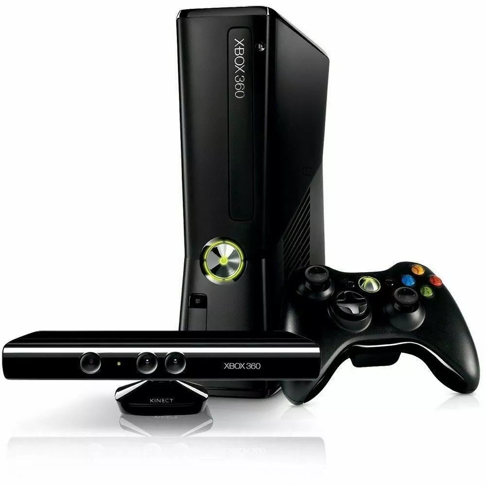 Restored Microsoft Xbox 360 E Slim 4GB Console with Kinect Sensor and  Kinect Adventures (Refurbished)